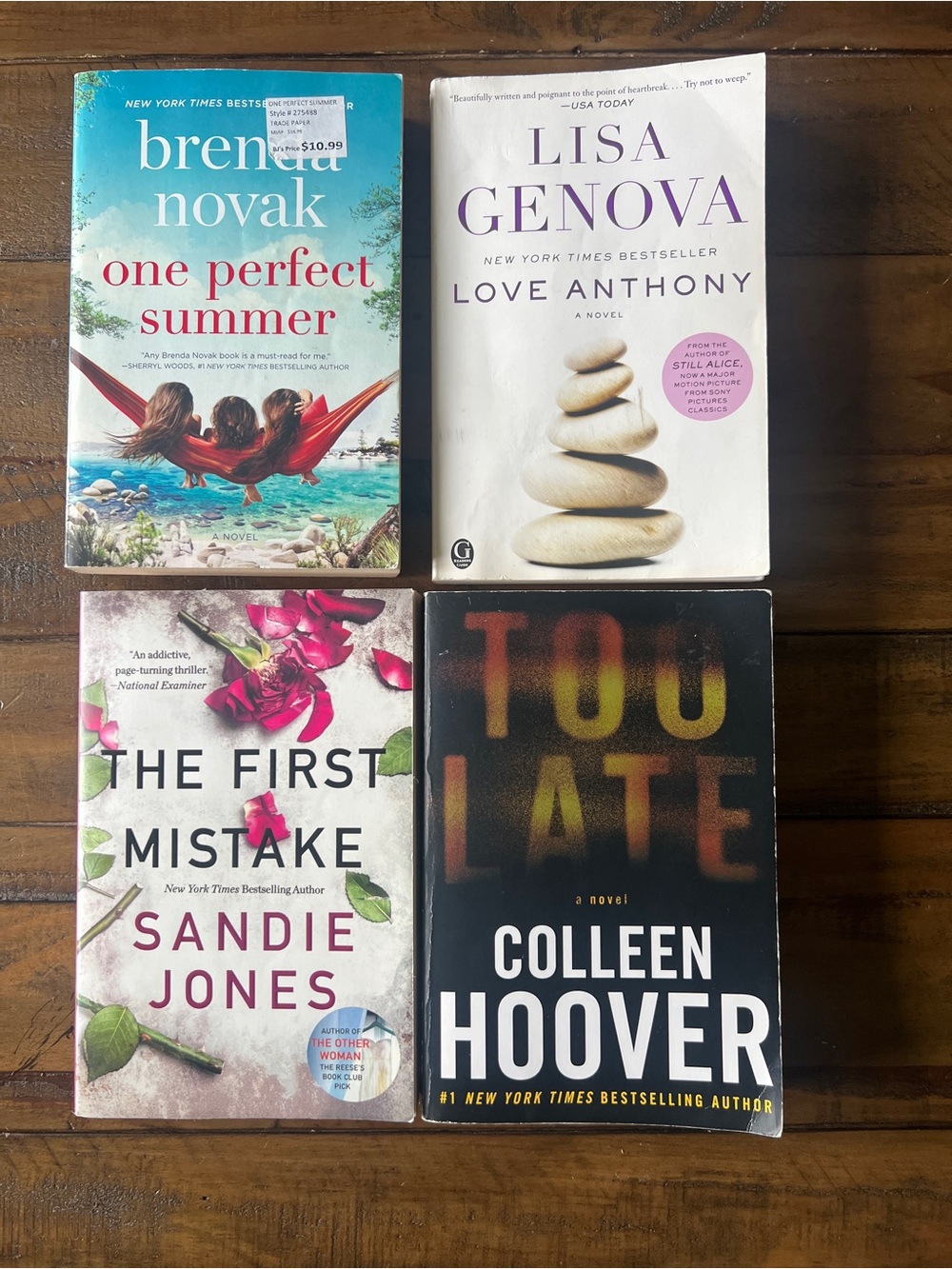 Lot of 4 Fiction Novels Paperbacks
